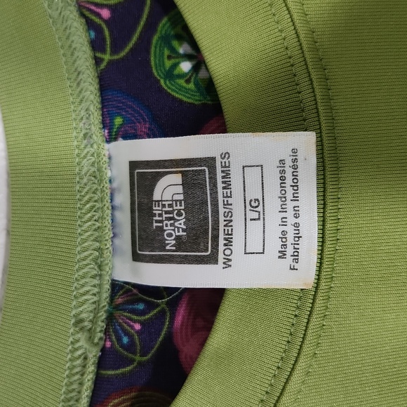 North Face Vapor Wick Colorful Shirt size L Green Purple Pink - Picture 5 of 13